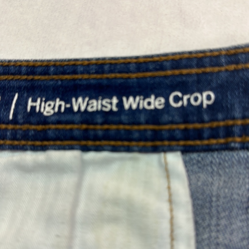 Talbots Flawless High-Waist Wise Crop Denim Patch Front Pocket Crop Jean Size 12 - Picture 6 of 11